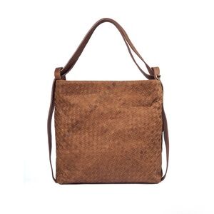 Mandrn Evra convertible tote - saddle light